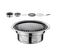 Uxsjakjsd 13 Inch Korean BBQ Grill Multifunctional Charcoal Barbecue Grill Portable Charcoal Stove forOutdoors Camping Picnic andIndoor Cooking