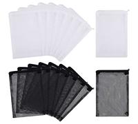 Uxsjakjsd 16 PCS Aquarium Mesh Media Filter Bags, Nylon Media Filter Mesh Bags with Zipper (for Particulate Carbon), Bio Balls