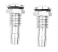 Uxsjakjsd 2 Pcs Aluminum RC Boat Water Outlets Thread with O-Ring Screws for RC Boat for Motor Cooling M8