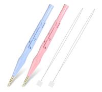 Uxsjakjsd 2Pack Adjustable Threader Needles, Embroidery Punch Needle Pen, Felting Tool Kit