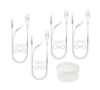 Uxsjakjsd 4PCS Hearing Aids Clip Protective Holder with Anti Lost Lanyard Cord for Behind The Ear Hearing Aids for Hearing for Hearing Amplifiers