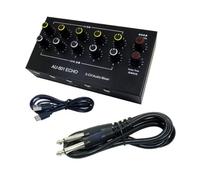 Uxsjakjsd 5-Channel Audio Mixer Portable Mini Microphone Extender Mixing Console with Reverb Type-C Rechargeable A