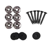 Uxsjakjsd 6 Pieces Mushrooms Guitar Strap Buttons Strap Locks Chrome (Black)