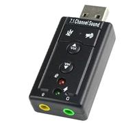 Uxsjakjsd 7.1 Channel USB External Sound Card Adapter with 3.5mm Interface Mini Portable Design for Improved Audio Performance