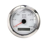Uxsjakjsd 85mm LCD Marine Tachometer with Red Backlight 0-3000 RPM Speedometer 12V/24V Hour Meter Odometer