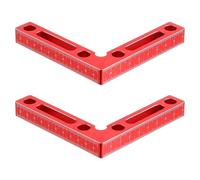 Uxsjakjsd Aluminum L Block 90 Degree Positioning Square Right Angle Clamp 2pcs W/Scale for Woodworking Clamp Tool for Picture Frame Drawer