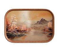 Uxsjakjsd Bamboo Glass Tea Tray Teapot and Teacup Storage Tray Decorations Tea Ceremony Accessories A