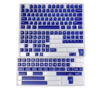 Uxsjakjsd Blue Jade Keycaps 174 Keys PBT Cherry Profile for Game Mechanical Keyboard Double Shot DIY for Aula F75 F87 F99 Cap