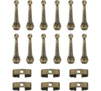 Uxsjakjsd Bolo Tie Kit 18 Pcs Alloy Tie Tips Replacement End Caps Slides Clasps Findings for Clothes Decor DIY Crafts B