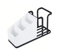 Uxsjakjsd Carbon Steel Multifunctional Disposable Cup Holder Rack,Storage for Coffee Cups, Spoons, Forks, Straws, Sugar A