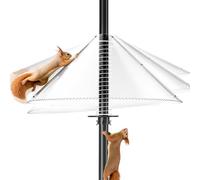 Uxsjakjsd Clear Squirrel Baffle Guard Stopper Dual-Use Serrated for Bird Feeder Pole Squirrel Proof Wrap Around Shield
