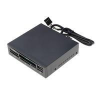 Uxsjakjsd Computer Case Built-in Card Reader Multi-Function Card Reader for 3.5-Inch HDD Hard Drive with USB HUB MS DUO SD MMC XD M2 TFlash