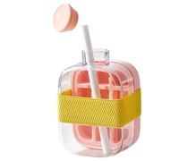 Uxsjakjsd COOL Travel Cup Portable Straw Cup Summer Self-Made Water Injection Pressing Bingge Mold 500ml Pink