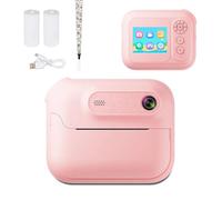 Uxsjakjsd Digital Instant Print Camera 1080P HD 1300mAh Kids Printer Featuring MP3 Player& 5 Games Perfect for Girls Boys Birthday Gift Pink