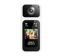 Uxsjakjsd Digital Video Recorder Camera 2.7K 1080P Thumb Camera 180° Rotate WIFI Sports Cycling Camera 1.47-Inch IPS Screen White