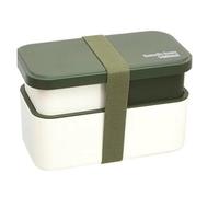 Uxsjakjsd Dishwasher Safe 2-Tier Food Container 1450ml for Adult Lunch Box Bowl with Removable Utensil Set and Sealing for Work B