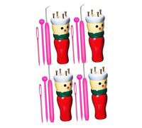Uxsjakjsd Doll Weaving Kit - 4 Pcs Knitting Dolls Wooden Tools for Random DIY Weaving Toy Crafts