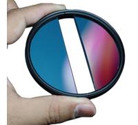 Uxsjakjsd Double Half-Moon 82mm Foreground Blur Effect Filter DSLR Center Field Accessory Diopter Filter