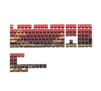 Uxsjakjsd -E Style Gradient Black PBT Keycaps, Side-Carved and Semi-Transparent for Various Mechanical Keyboards