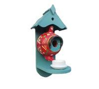 Uxsjakjsd Feeder-Outdoors Resin Teapot Birdhouse Wall Mount Hanging for Garden for Home Decor, Weather- A