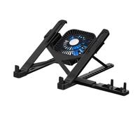 Uxsjakjsd Foldable Laptop Cooling Pad with Cooler Fan Stand Holder Tablet Mount Bracket Notebook Cooling Stand with Phone Holder A