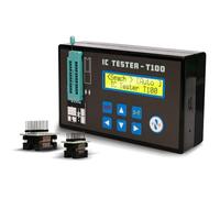 Uxsjakjsd Handheld Rechargeable LED Transistor Tester with Integrated Circuit Digital IC Chip Detector Featuring 2 Bases