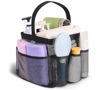 Uxsjakjsd Large Capacity Portable Mesh Shower Bag 8-Pocket for College Dorm Room Essentials, for Beach,Swimming Gym