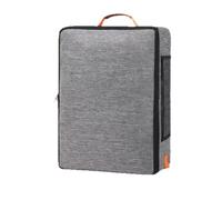 Uxsjakjsd Leak-Proof Foldable Cat Litter Box with Zipper Lid Travel-Sized Cat Litter Box with Folding Mechanism
