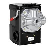 Uxsjakjsd LF10-4H 95-125 PSI Air Compressor Pressure Switch Control NPT1/4 Connection 4 Port 20A