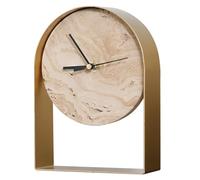 Uxsjakjsd Living Room Decor Clocks Statue, Marble Shelf Decor Accents, Sculptures Decorations for Bookshelf Dining Room Gold