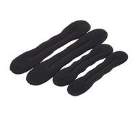Uxsjakjsd Magic Bun Maker (2 Small, 2 Large) Foam Sponge Bun Shaper Hair Accessories (Black)