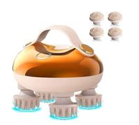 Uxsjakjsd Massager Scalp Stress Relax 128 Massage Nodes with 8 Removable Massage Head Waterproof Hair Massage 8 Removable Claws Cat Scratcher Gift for Dad Mom