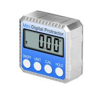 Uxsjakjsd Mini Digital Protractor 4x90 Degree Angle Finder LCD Display Inclinometer Zinc Alloy High Accuracy Level Tool Slope Meter