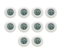 Uxsjakjsd Mini LCD Digital Thermometer Hygrometer Sensor Probe for Freezer 10 Pieces Round Temperature and Humidity Tester