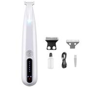 Uxsjakjsd Pet Trimmer Rechargeable Dog Claw Trimmer with LED Light Low Noise, Waterproof for Claw, Ears, Face, and Tail