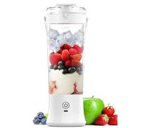 Uxsjakjsd Portable Electric Juicer Maker Stainless Steel Blade 500ml USB Rechargeable Personal Blender with Carry Handle A