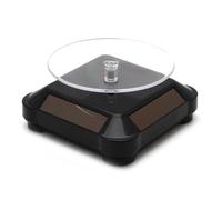Uxsjakjsd Rotating Display Stand Rotating Turntable Display Stand Solar Power Rotating Turntable Display Stand Black