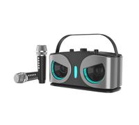 Uxsjakjsd SD306plus Owl Bluetooth Speaker Powerful, Portable, with Dual Mics HIFI Sound Ideal for Karaoke and Outdoor Parties B
