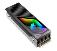 Uxsjakjsd Solid State Drive Cooler Built-inFan Hard Drive Heatsink 5V 3 Pin ARGB Brass Heat Sink A