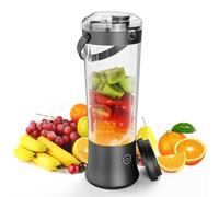 Uxsjakjsd Stainless Steel Blade 500ml Portable Electric Juicer Blender USB Rechargeable Personal Juice Maker Carry Handle Included B