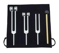 Uxsjakjsd Tuning Fork Set 128HZ 256HZ 512HZ Tuning Forks for Healing Chakra,Sound Therapy Reliever Stress System Testing A