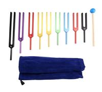 Uxsjakjsd Tuning Forks Chakra Set,174Hz/285Hz/396Hz/417Hz/528Hz/639Hz/741Hz/852Hz/963Hz,for Healing Chakra,Sound Therap Multicolor