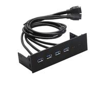 Uxsjakjsd USB3.0 4port PCI-E to 5.25" Front Panel Hub for Conversion Computer Expansion Board Optical Drive Plug and Play