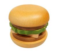 Uxsjakjsd Wooden Hamburg Coaster Set Solid Wood Teacup Tray Insulated Burger Shape Cup Mats