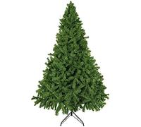 uxury Green Artificial Christmas Trees - 5ft, 6ft, 7ft, 8ft, 9ft, 10ft, 12ft | High Tip Count, Full & Bushy Xmas Trees with Hinged Branches, 210cm (7ft) Height, Metal Stand, Fireproof CAT 5 Rated