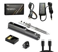 UY CHAN Original TS101 Soldering Pen Upgraded from TS100 DC 65W PD 45W Power Programmable Smart Mini Electric Portable Soldering Iron Station Kit with BC2 Solder Tip USB Type C Cable