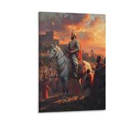 UYAART Shivaji Maharaj Gudi Padwa Canvas Poster Wall Art Decor Print Picture Paintings for Living Room Bedroom Decoration 12x18inch(30x45cm)