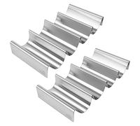 Uyauld Stainless Steel Taco Holder, U Shape Taco Serving Tray Tool, Premium Wave Taco Rack Stand Set of 2, Holding 4 Soft or Hard Tacos (2)