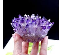 UYCUODLUY 1pc Green Ghost Phantom Quartz Crystal Cluster Violet Rock Stones and Crystals Synthetic Ornaments (Size : About 200-300g)