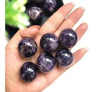 UYCUODLUY Amethyst Ball Ornaments, Dreamy Purple Crystal, Stone Polished Home Decoration Crafts,35mm